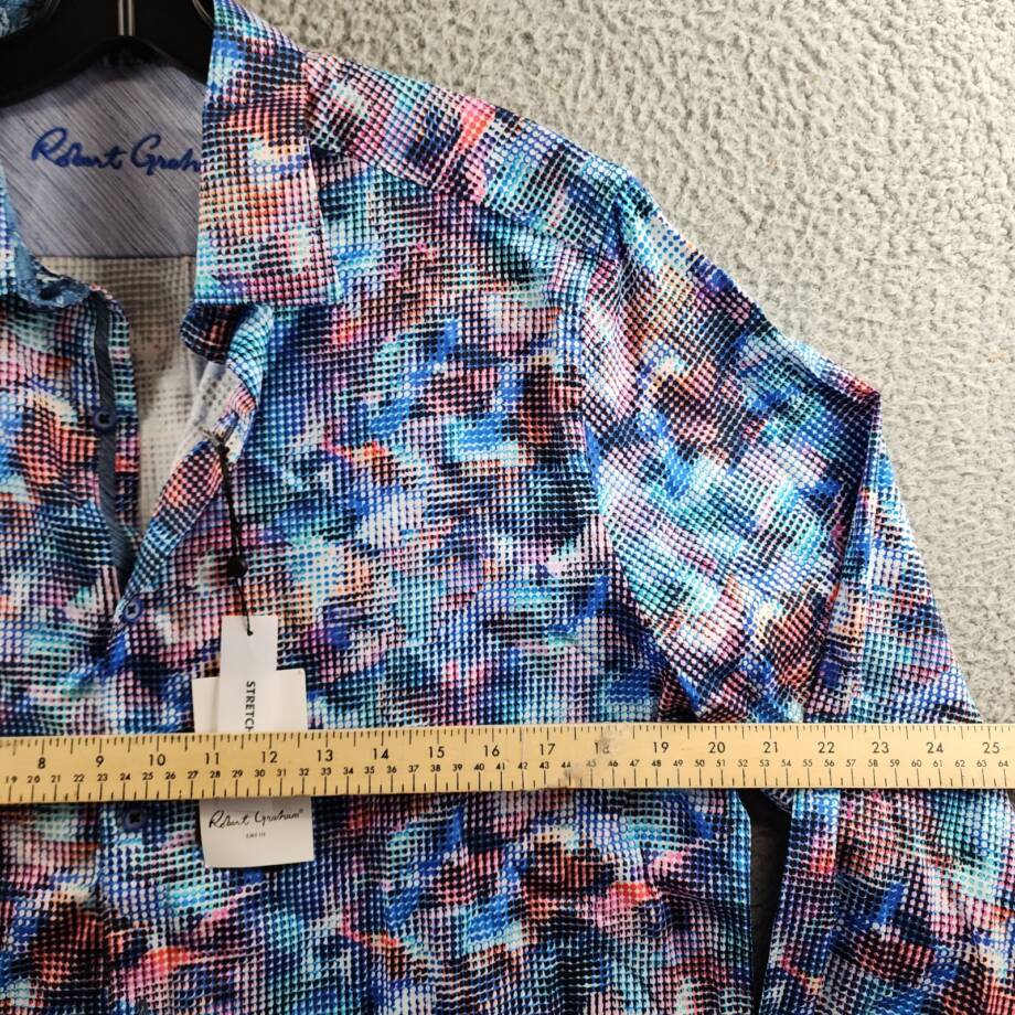 Robert Graham Outer Banks Printed Button Front Shirt Men's L Multi Long Sleeve