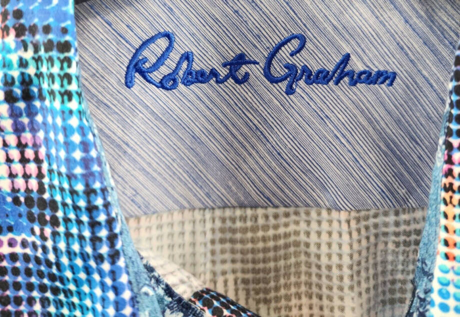 Robert Graham Outer Banks Printed Button Front Shirt Men's L Multi Long Sleeve