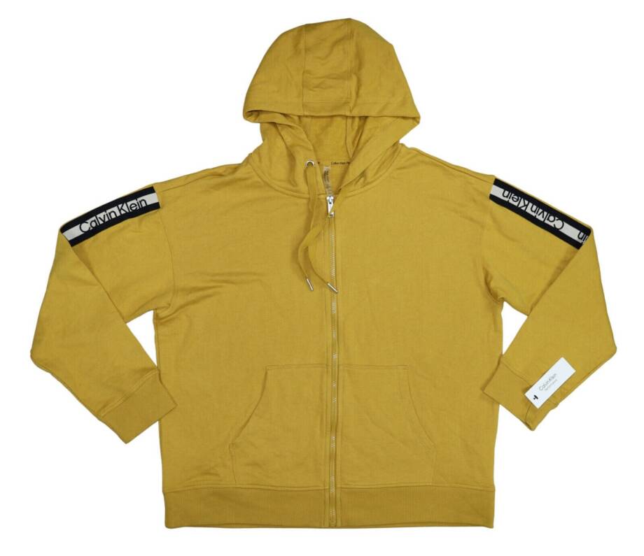 Calvin Klein Performance Full Zip Hooded Jacket Women's XL Cactus Long Sleeve
