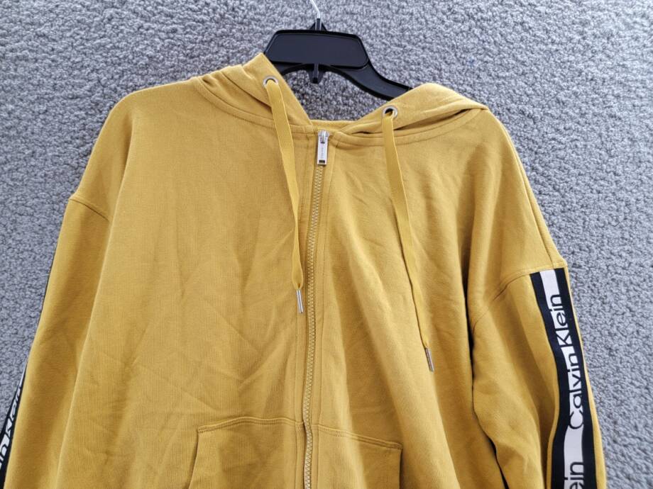 Calvin Klein Performance Full Zip Hooded Jacket Women's XL Cactus Long Sleeve