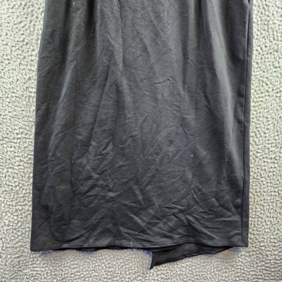 NIC+ZOE Cascade Asymmetric A-Line Skirt Women's S Black Elastic Waist Pull On