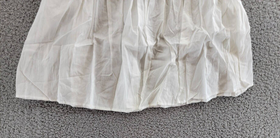 Velvet by Graham & Spencer Inessa Cap Sleeve Top Women's L White Button Back S/S