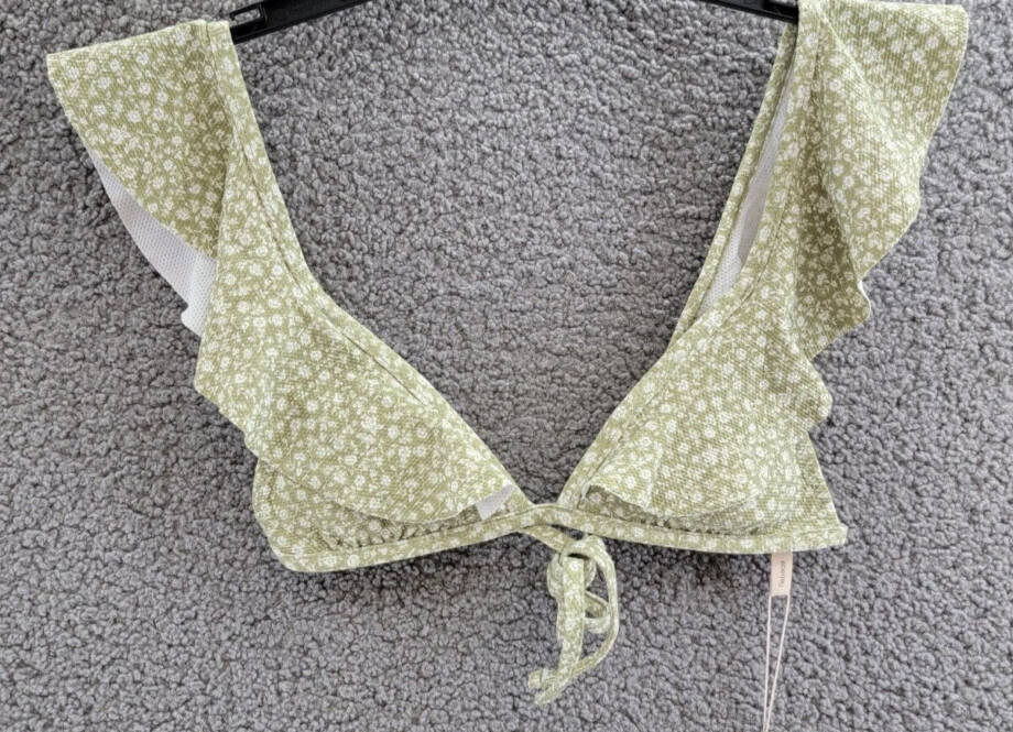 Eberjey Graziela Bikini Top Women's XS Garden Floral Adjustable Back Tie Closure