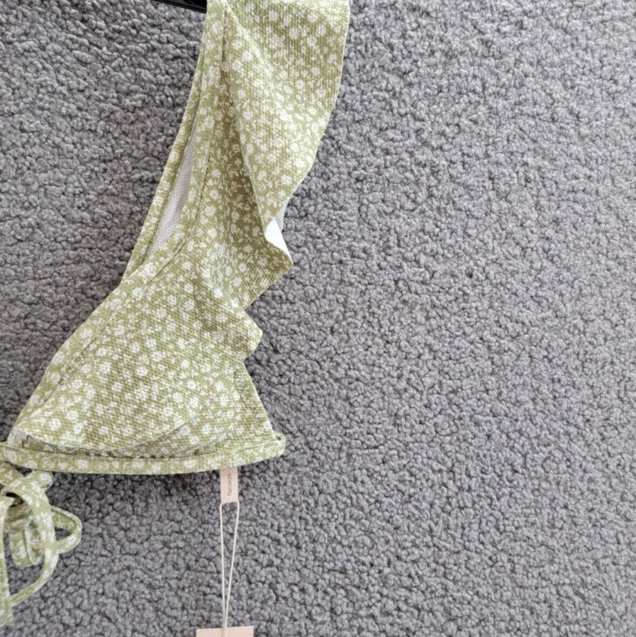Eberjey Graziela Bikini Top Women's XS Garden Floral Adjustable Back Tie Closure