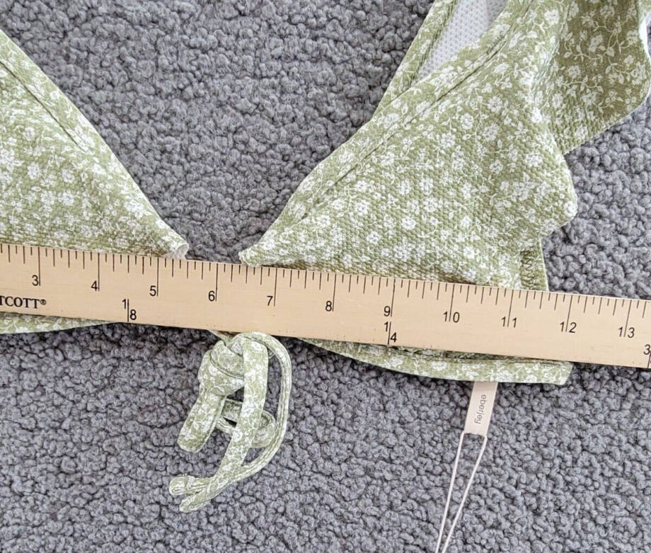 Eberjey Graziela Bikini Top Women's XS Garden Floral Adjustable Back Tie Closure