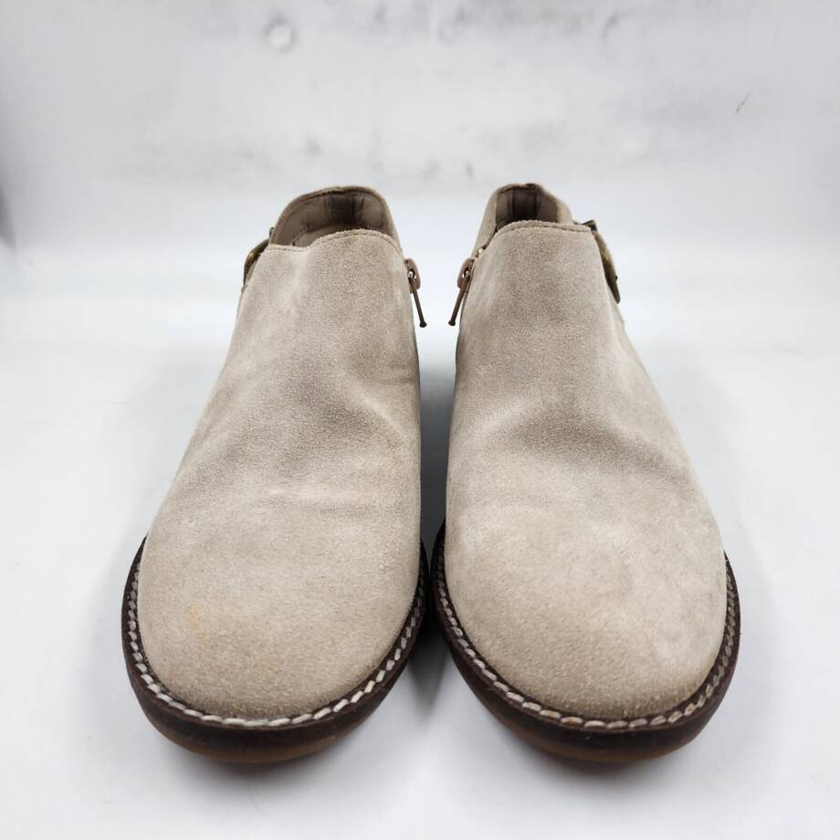 Clarks Camzin Pull Shootie Women's 5.5M Sand Suede Zip Closure Buckle Accent