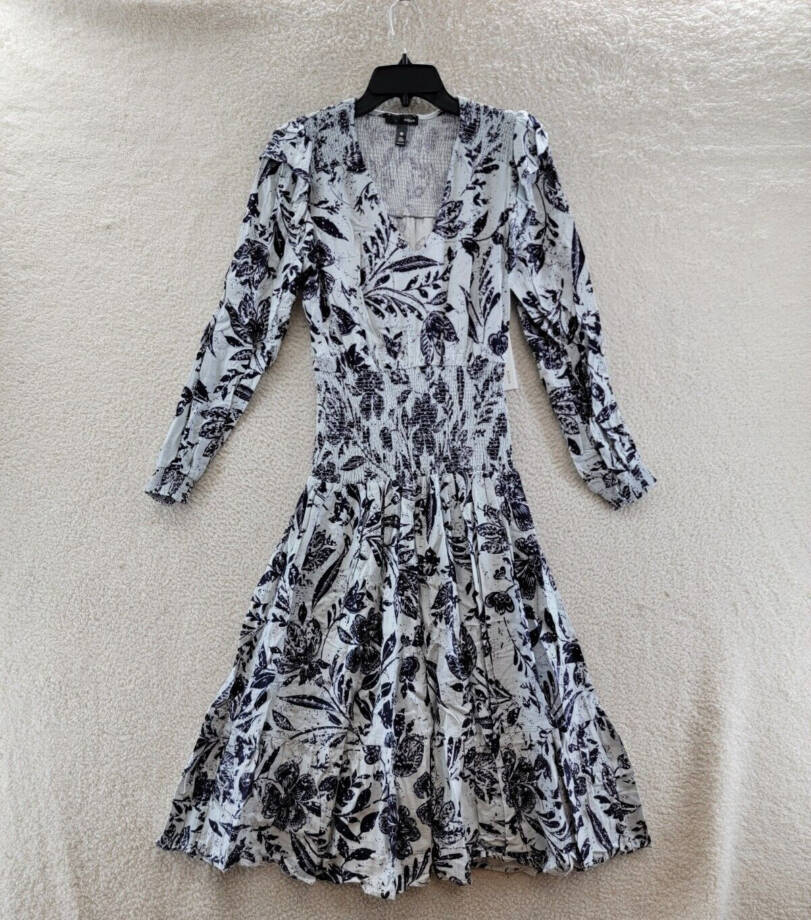 Avec Les Filles Mixed-Print Double Breasted Wool Blend Blazer Women's L Espresso