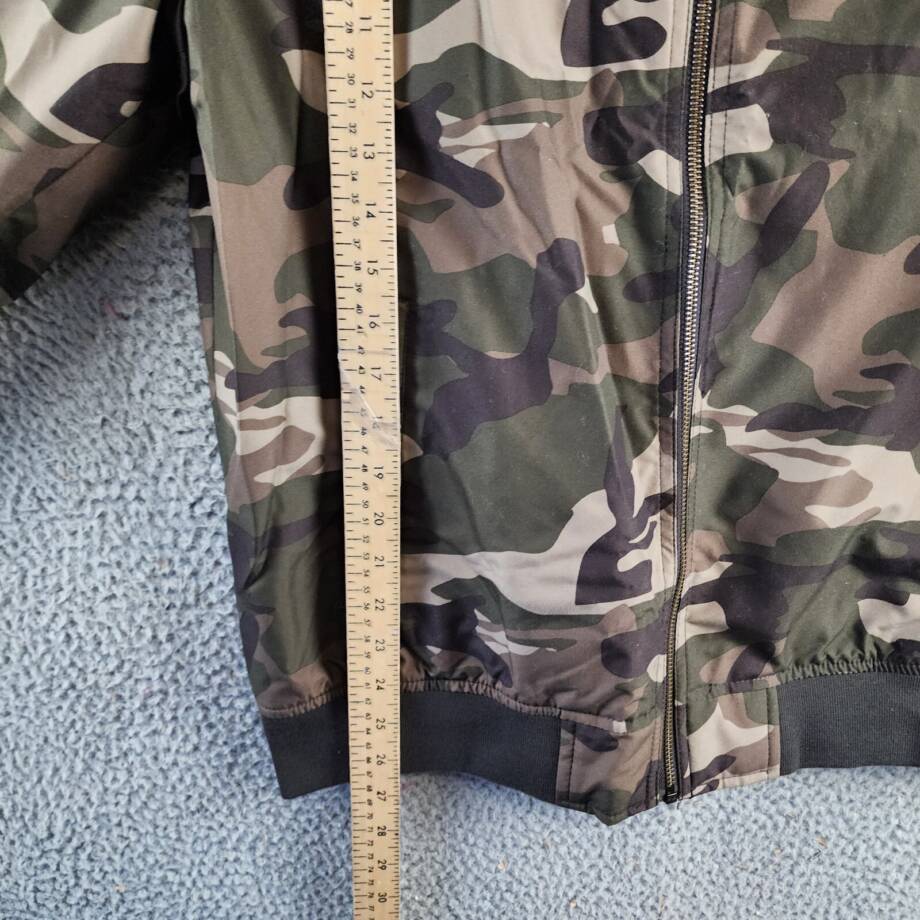 Club Room Regular-Fit Bomber Jacket Men's M Camouflage Full Zip Long Sleeve
