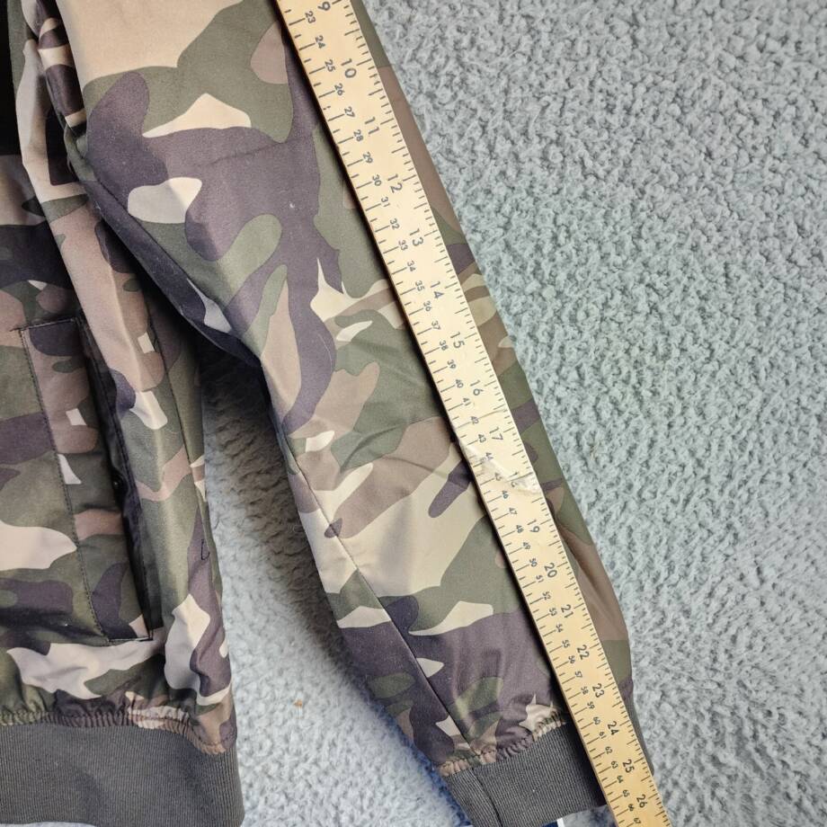 Club Room Regular-Fit Bomber Jacket Men's M Camouflage Full Zip Long Sleeve
