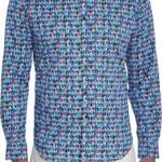 Robert Graham Maspeth Tailored Fit Woven Shirt Men's S Multicolor Button Closure
