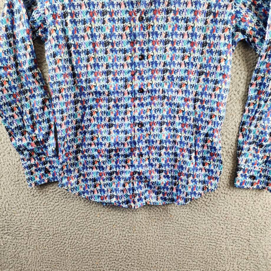 Robert Graham Maspeth Tailored Fit Woven Shirt Men's S Multicolor Button Closure