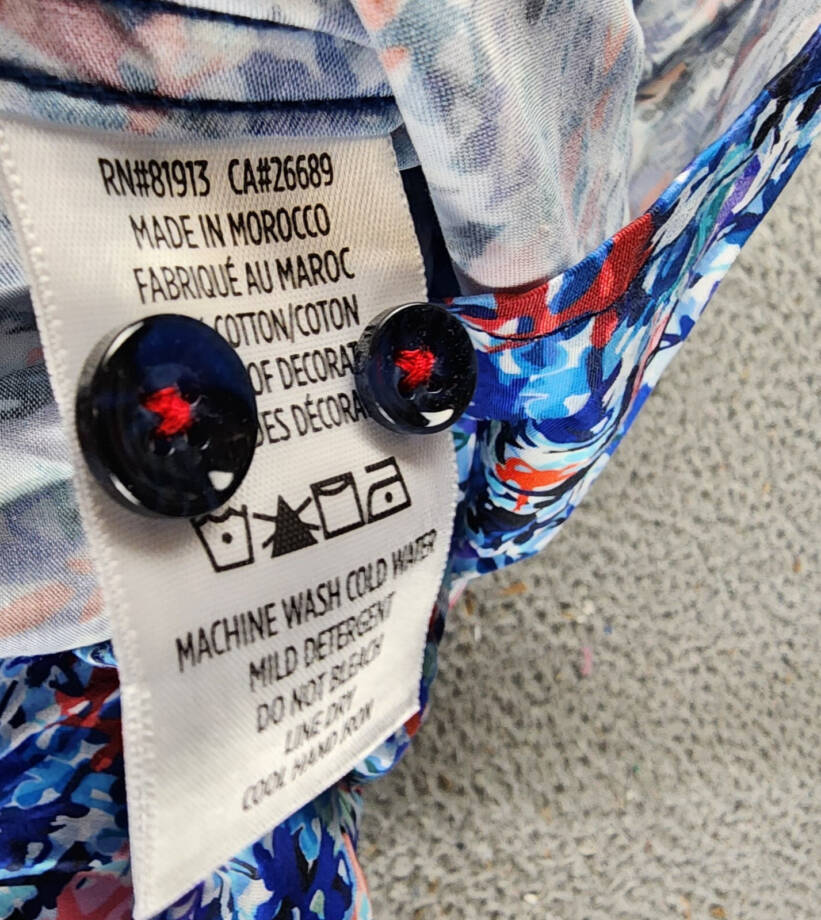 Robert Graham Maspeth Tailored Fit Woven Shirt Men's S Multicolor Button Closure