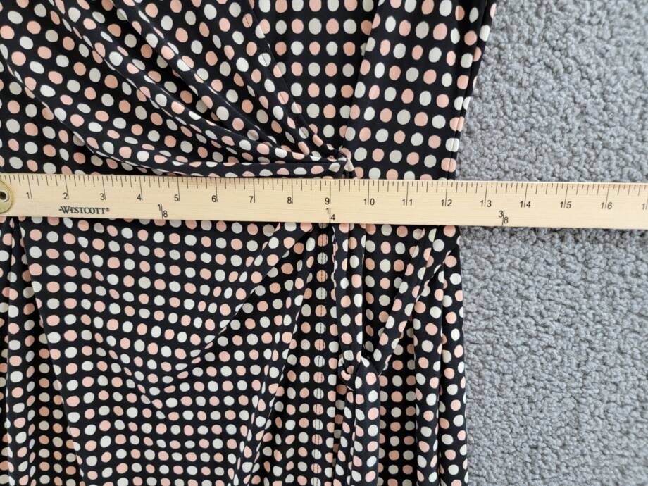 Anne Klein Polka Dot Flutter-Sleeve Faux-Wrap Dress Women's XXS Multi Pullover