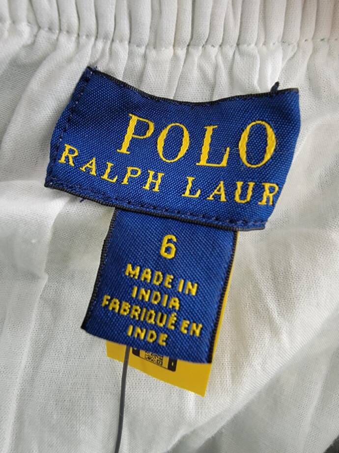 Polo Ralph Lauren Eyelet-Trim Gingham Madras Sleeveless Dress 6 Faded Mint/White