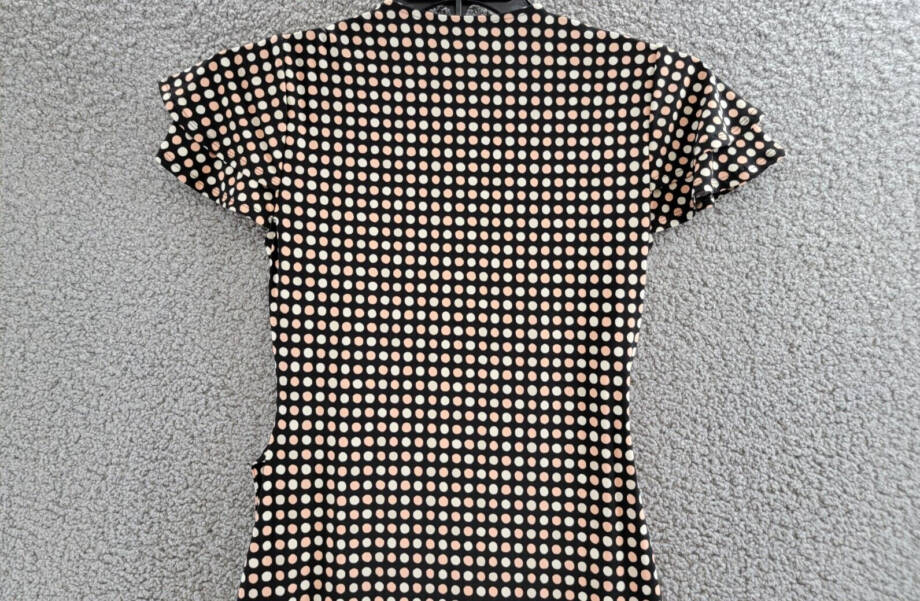 Anne Klein Polka Dot Flutter-Sleeve Faux-Wrap Dress Women's XXS Multi Pullover