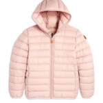 Save The Duck Lily Hooded Puffer Jacket Girls' 14 Blush Pink Full Zip Closure