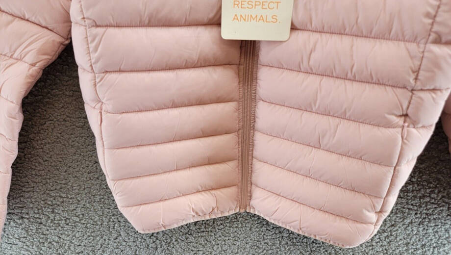 Save The Duck Lily Hooded Puffer Jacket Girls' 14 Blush Pink Full Zip Closure