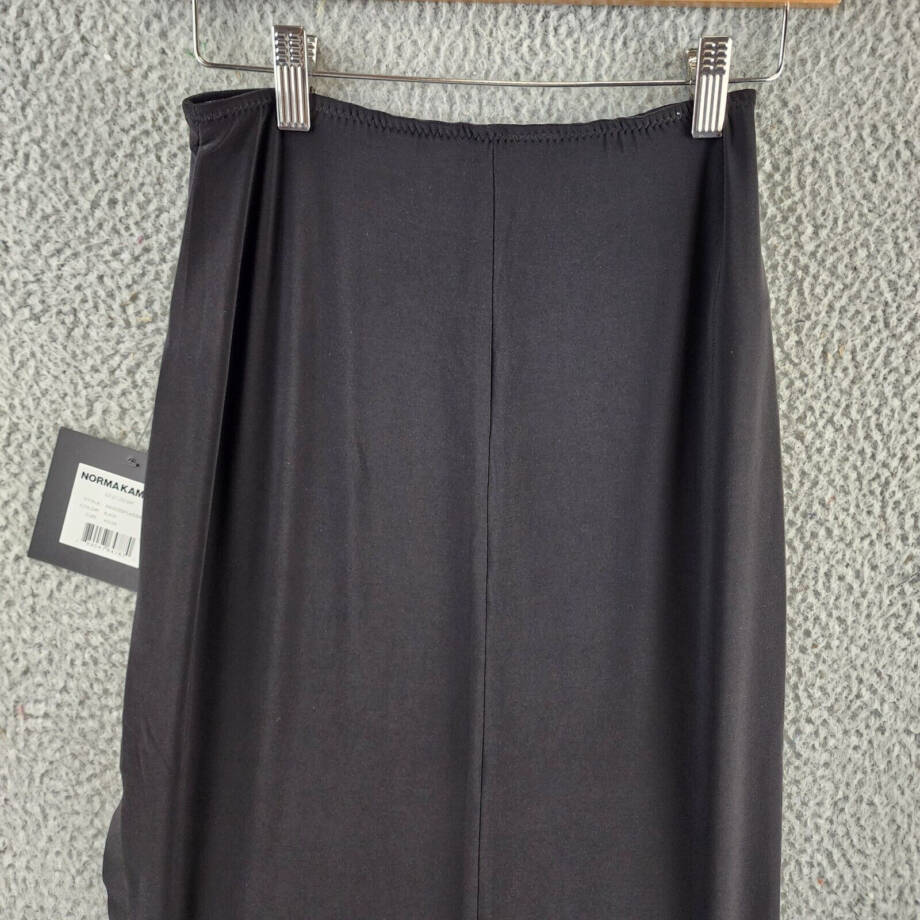 Norma Kamali High-Waist Side Slit Long Skirt Women's XS/29 Black Pull On Style~