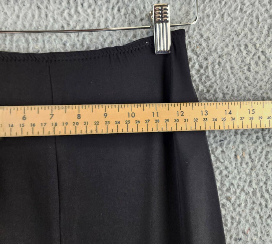 Norma Kamali High-Waist Side Slit Long Skirt Women's XS/29 Black Pull On Style~