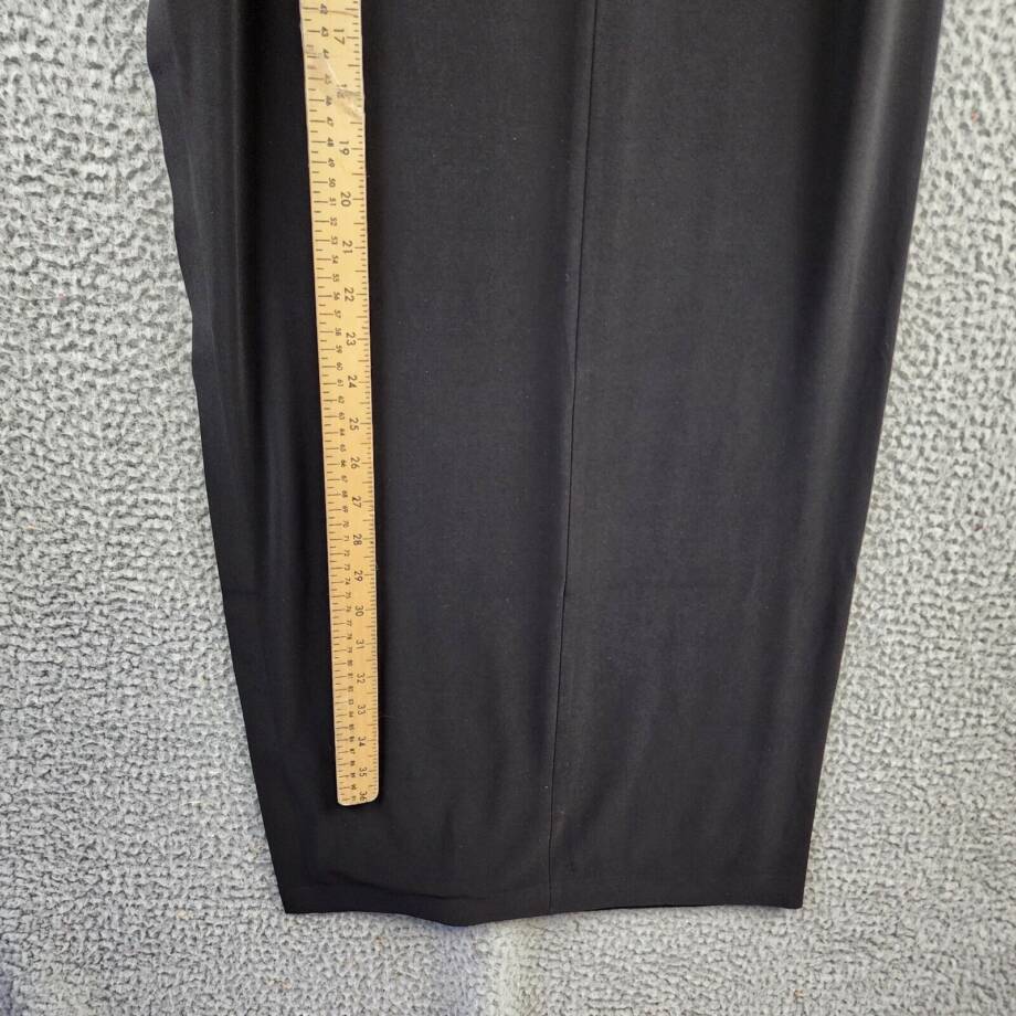 Norma Kamali High-Waist Side Slit Long Skirt Women's XS/29 Black Pull On Style~