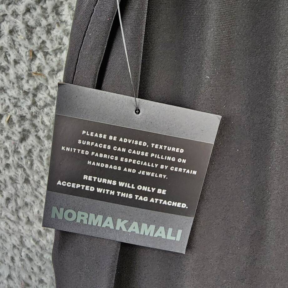 Norma Kamali High-Waist Side Slit Long Skirt Women's XS/29 Black Pull On Style~