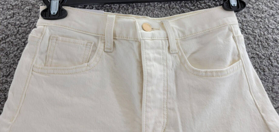 Joe's Jeans The Alex High Rise Rolled Denim Shorts Women's 24 Milk Belt Loops~