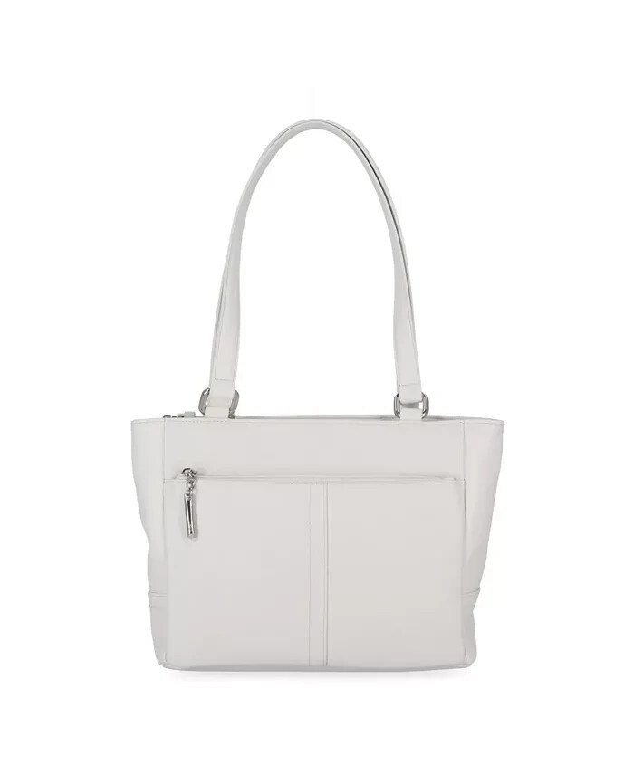 Giani Bernini Nappa Classic Leather Tote Bag Women's No Size White Top Zipped