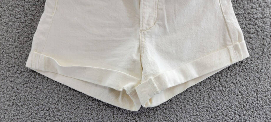 Joe's Jeans The Alex High Rise Rolled Denim Shorts Women's 24 Milk Belt Loops~