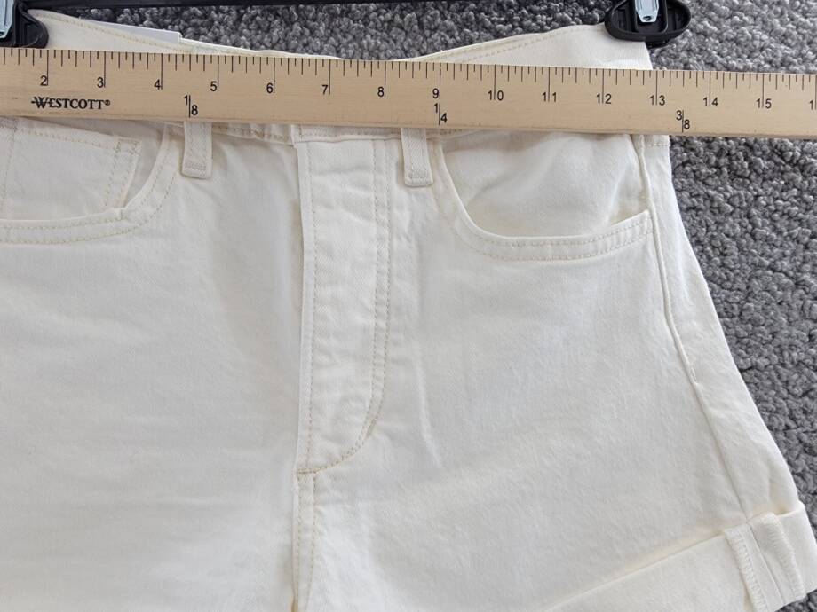 Joe's Jeans The Alex High Rise Rolled Denim Shorts Women's 24 Milk Belt Loops~