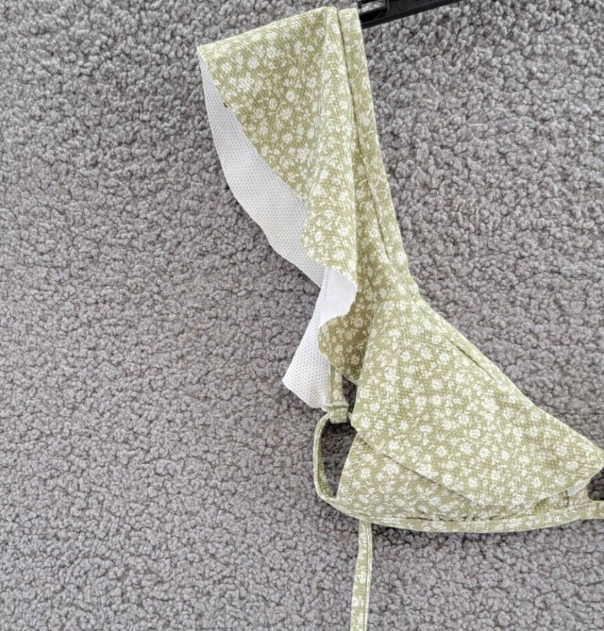 Eberjey Graziela Bikini Top Women's XS Garden Floral Adjustable Back Tie Closure
