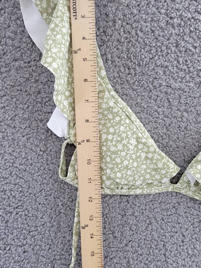 Eberjey Graziela Bikini Top Women's XS Garden Floral Adjustable Back Tie Closure