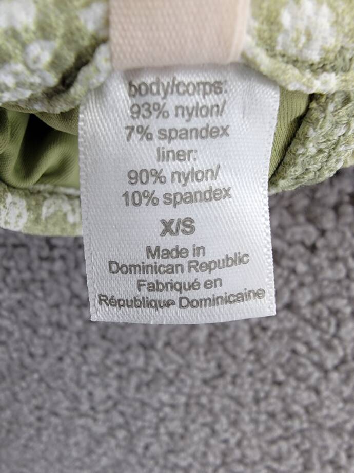 Eberjey Graziela Bikini Top Women's XS Garden Floral Adjustable Back Tie Closure