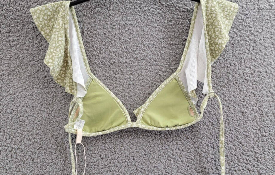 Eberjey Graziela Bikini Top Women's XS Garden Floral Adjustable Back Tie Closure