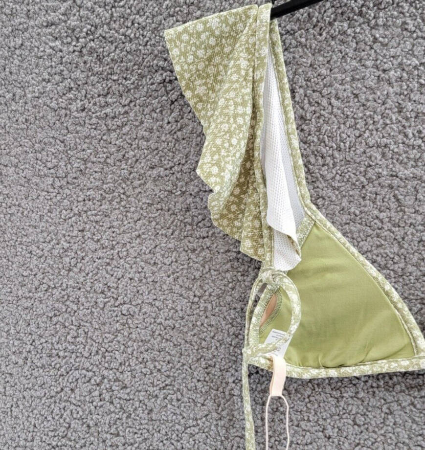 Eberjey Graziela Bikini Top Women's XS Garden Floral Adjustable Back Tie Closure