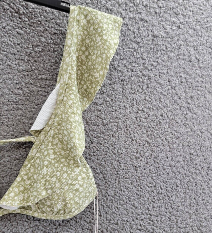 Eberjey Graziela Bikini Top Women's M Garden Floral Adjustable Back Tie Closure