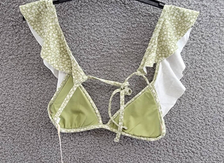 Eberjey Graziela Bikini Top Women's M Garden Floral Adjustable Back Tie Closure