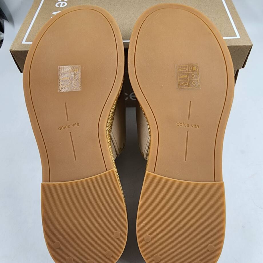 Dolce Vita Wanika Double Buckle Espadrille Platform Sandals Women's 9.5 Sand