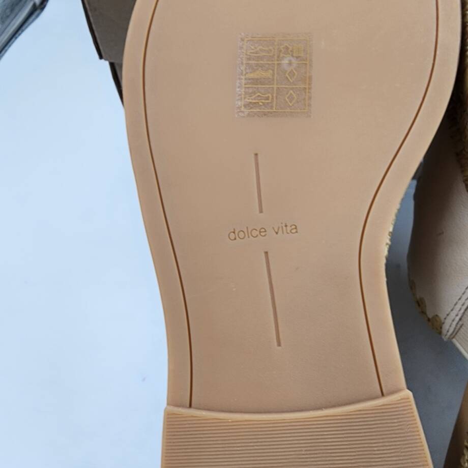 Dolce Vita Wanika Double Buckle Espadrille Platform Sandals Women's 9.5 Sand