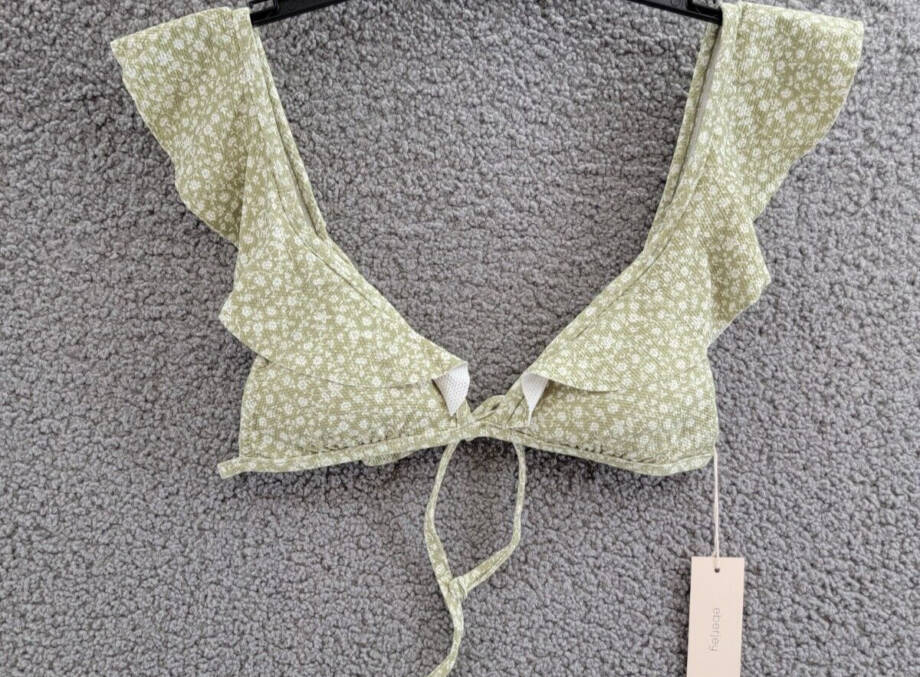 Eberjey Graziela Bikini Top Women's S Garden Floral Adjustable Back Tie Closure