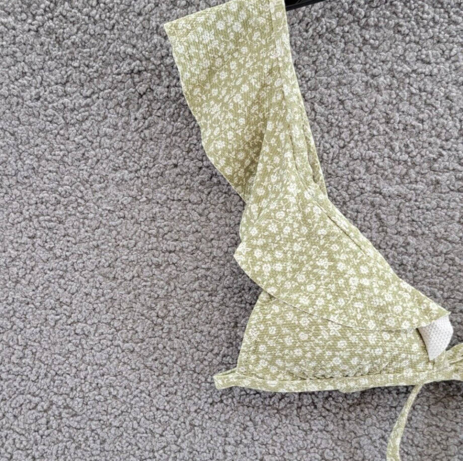 Eberjey Graziela Bikini Top Women's S Garden Floral Adjustable Back Tie Closure