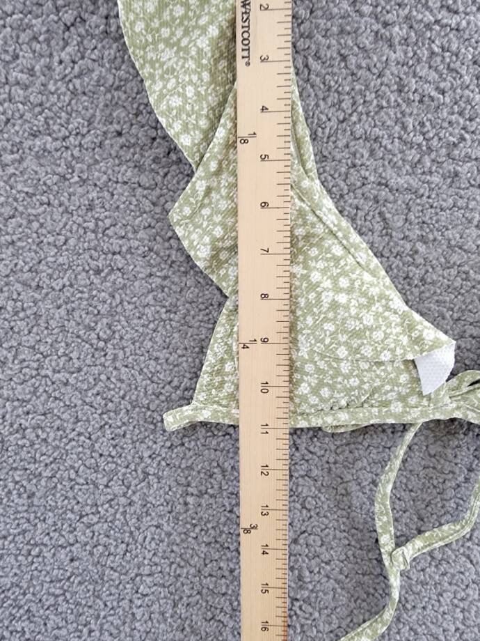 Eberjey Graziela Bikini Top Women's S Garden Floral Adjustable Back Tie Closure