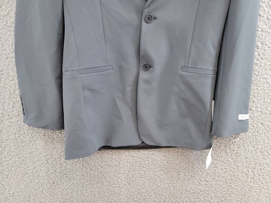 Calvin Klein Slim-Fit Stretch Performance Suit Jacket Big Boys 20 Dark Gray