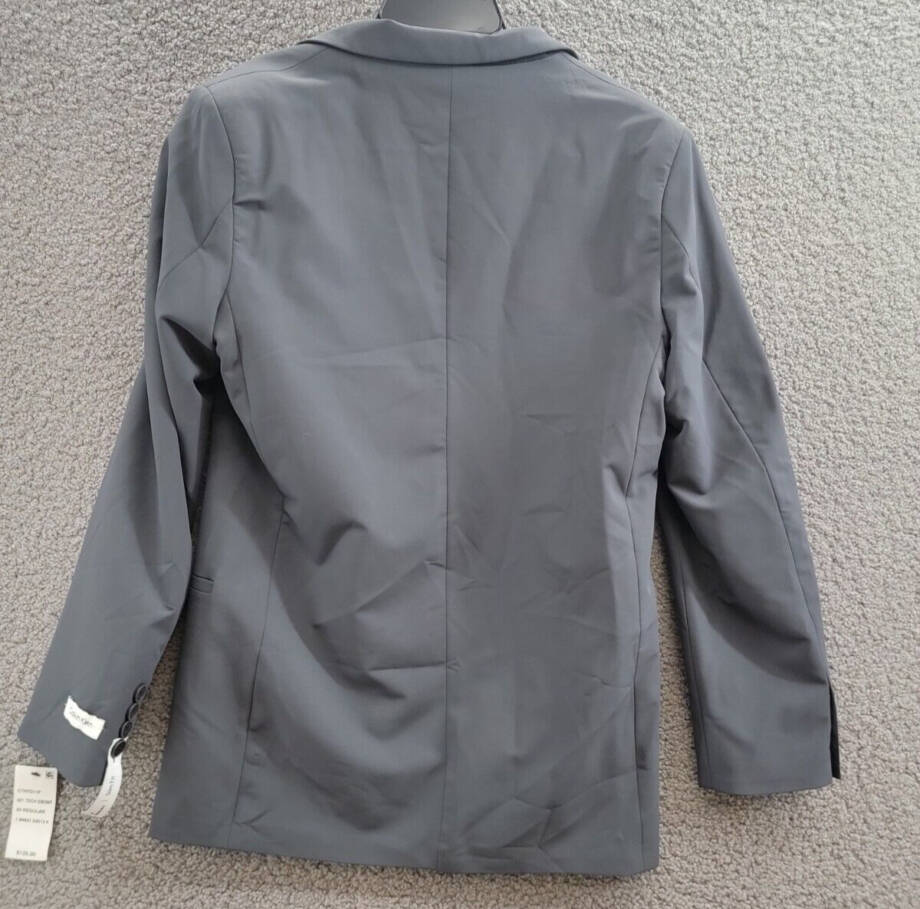 Calvin Klein Slim-Fit Stretch Performance Suit Jacket Big Boys 20 Dark Gray