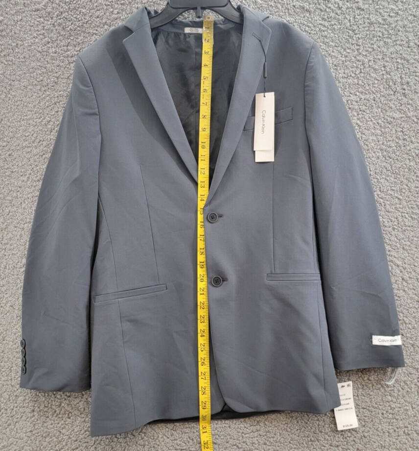 Calvin Klein Slim-Fit Stretch Performance Suit Jacket Big Boys 20 Dark Gray
