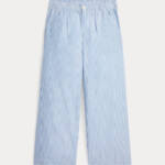 Polo Ralph Lauren Polo Prepster Seersucker Pants Girl's 10 Blue Button Closure~