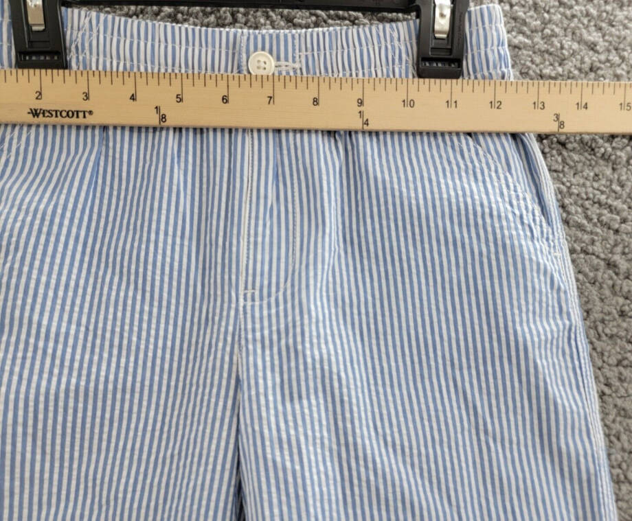 Polo Ralph Lauren Polo Prepster Seersucker Pants Girl's 10 Blue Button Closure~