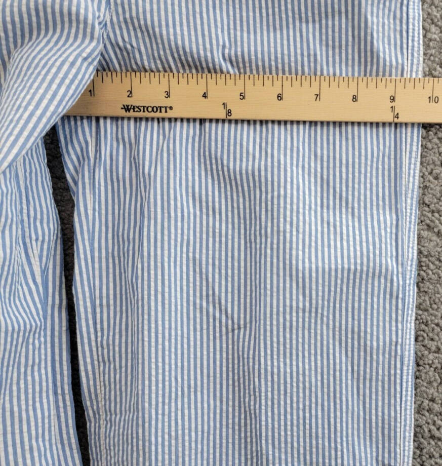 Polo Ralph Lauren Polo Prepster Seersucker Pants Girl's 10 Blue Button Closure~