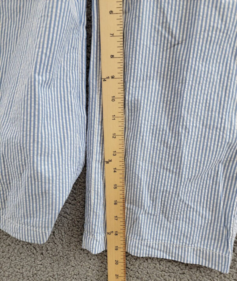 Polo Ralph Lauren Polo Prepster Seersucker Pants Girl's 10 Blue Button Closure~