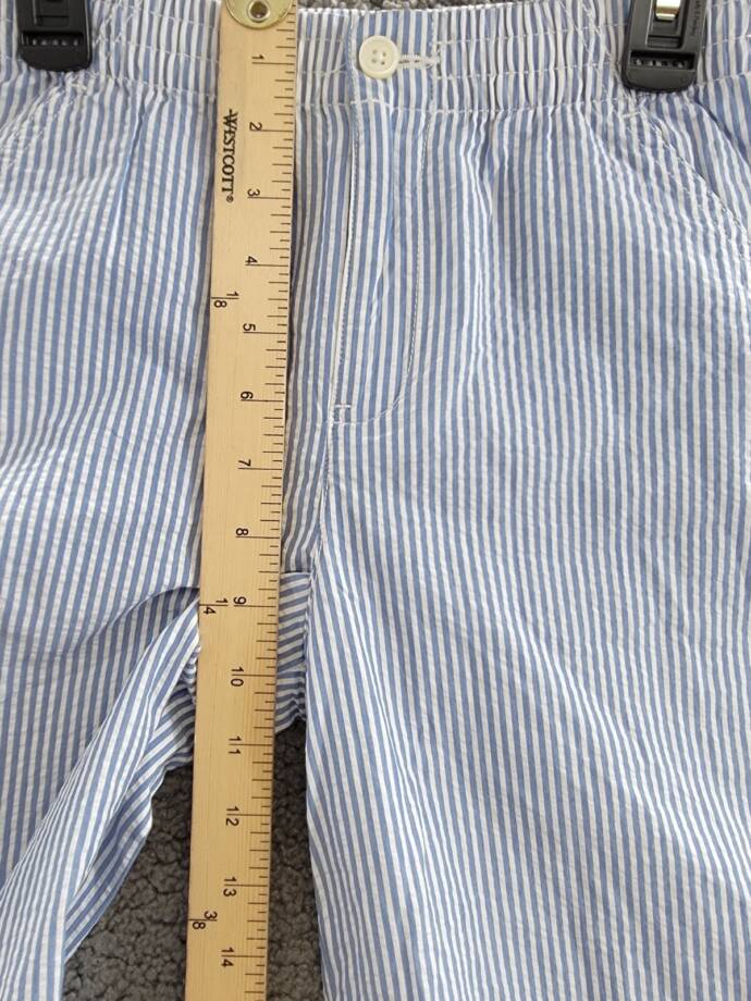 Polo Ralph Lauren Polo Prepster Seersucker Pants Girl's 10 Blue Button Closure~