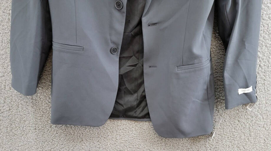 Calvin Klein Slim-Fit Stretch Performance Suit Jacket Big Boys 18 Dark Gray~